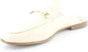 Sam Edelman Linnie Eggshell Chain Embellished Slip On Almond Toe Flat Mules