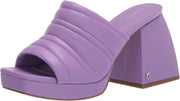 Circus by Sam Edelman Marlie Lilac Slip On Squared Open Toe Block Heeled Sandals
