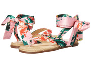 Jessica Simpson Women's Abramo Espadrille Wraparound Flat Sandal PINK MULTI (7.5, PINK MULTI)