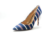 Sam Edelman Hazel Bright Multi Stripe Stiletto Dress Shoes Pointed Toe Pump (9.5, Bright Multi Stripe)