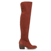 Lucky Black Lk-Khlonn Slouch Boot, Russet Over The Knee Suede Boots