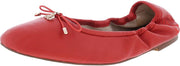 Sam Edelman Felicia Campfire Red Slip On Rounded Toe Bow Detail Ballet Flats