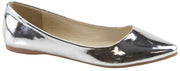 Bella Marie Angie-18 silver Womens Slip On Classic Ballet Flat Flats-Shoes