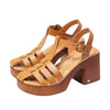 Sam Edelman Margritte Saddle Multi Strap Buckle Ankle Block Heel Platform Sandal