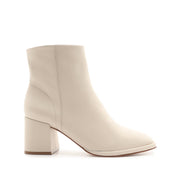 Schutz Mariane Sugar White Fashion Leather Side Zip Elegant Dress Ankle Boots