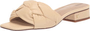 Sam Edelman Dawson Eggshell Block Heel Slip On Woven Fashion Slides Sandals
