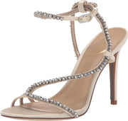 Sam Edelman Granger Pearl Ivory Open Toe Rhinestone Embellished Heeled Sandals