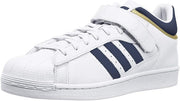 adidas Originals Mens PRO Shell White/Navy/Metallic Comfort Running Shoes Gold