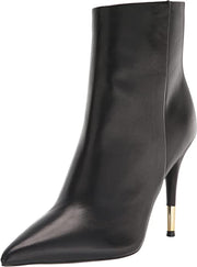 Nine West Bolana Black Pointed Toe Stiletto Heel Leather Fashion Ankle Boots
