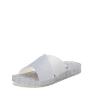 Sam Edelman Jelly Jaylee Silver Color Block Translucent Slip On Slide Sandals