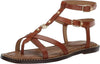 Sam Edelman Talya Honey Brown Open Toe Ankle Strap Gladiator Flats Sandals