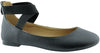 ANNA Dana-20 Women's Classic Ballerina Flats With Elastic Crossing Straps