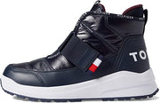 Tommy Hilfiger Olly Blue Hook and Loop Rounded Toe Cozy Fashion High Top Sneakers