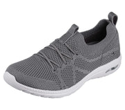 Skechers Arch Fit Flex Charcoal Slip On Low Top Breathable Stretchy Mesh Sneaker