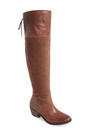 Lucky Brand Komah Tobacco Tan Lace Up Boots Riding Over The Knee Fashion Boots