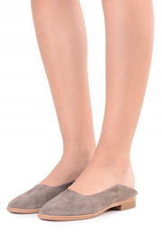 Jeffrey Campbell Jordan Taupe Slip On Loafer Flat Mule Shoes