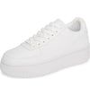 Jeffrey Campbell COURT Fashion Sneakers White Lace Up Platfrom Tennis Shoes