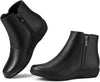 Rollda Ankle Boots Low Heel Zipper Chelsea Boots Comfortable Casual Short Boots 8