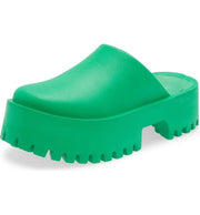 Jeffrey Campbell Clogge Green Fashion Slip On Slide Chunky Platform Mule Sandals