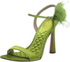 Sam Edelman Leana Tropic Green Suede Squared Open Toe Stiletto Heleed Sandals
