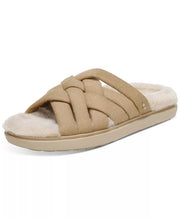 Sam Edelman Vaugn 3 Camel Strappy Slip On Open Toe Slides Flats Sandals