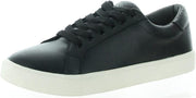 Sam Edelman Ethyl Black Rounded Toe Lace Up Leather Fashion Low Top Sneakers