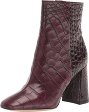 Sam Edelman Codie Bordeaux Side Zipper Squared Toe Fashion Ankle Boots