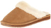 Clarks Scuff Cinnamon Slip-On Plush Fur Trim Indoor Outdoor Rounded Toe Mules