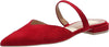 Dolce Vita Kanika Crimson Suede Pointed Toe Strap Slip On Flats Mule Shoes