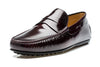 Pair Of Kings Shoes The Royal Maroon Box Leather Dress Moccasin Penny Loafer