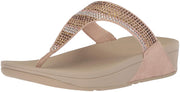 FitFlop Womens Gold Strobe Luxe Super Cushioned Toe Thong Platform Sandal