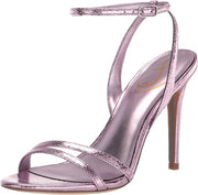 Sam Edelman Gemmie Lilac Quartz Ankle Strap Open Toe Stiletto Heeled Sandals