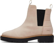 Toms Skylar Sahara Pull On Lugged Sole Block Heel Rounded Toe Ankle Boots