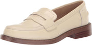 Sam Edelman Colin Modern Ivory Leather Slip On Rounded Toe Classic Loafers