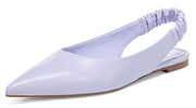 Sam Edelman Whitney Misty Lilac Pointed Toe Leather Slingback Flat Dress Mules