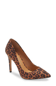 Jessica Simpson Pistelle Natural Leopard Print Pointy-Toe Sleek Stiletto Pump (5, NATURAL)