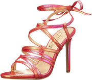 Jessica Simpson Jexilla Rainbow Multi Stiletto Heeled Tie-up High Strappy Sandal