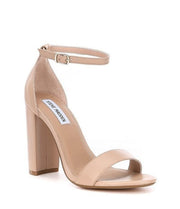 Steve Madden Carrson Blush Nude Leather Dress Two Piece Block Heel Pumps Sandal