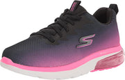Skechers Go Walk Air 2.0 Quick Breeze Black/Hot Pink Pull On Low Top Sneakers