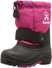 Kamik Girls' Rocket Snow Boot, Rose, 4 Medium US Big Kid