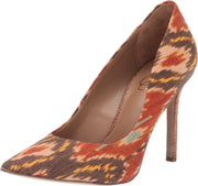 Sam Edelman Hazel Sunset Orange Multi Stiletto Heel Pointy Toe Slip On Pumps