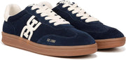 Sam Edelman Tenny Navy Suede Lace Up Rounded Toe Low Top Fashion Sneakers