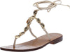 Sam Edelman Deirdre Linen Nappa Strappy Medallion Thong Flat Fashion Sandals