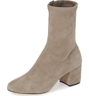 Schutz Mouse Suede Block Heel Ankle Booties Edgy City Boots