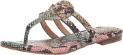 Circus By Sam Edelman Canyon Pastel Multi Snake Print Faux Leather Thong Sandals