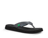 Sanuk Yoga Mat Charcoal Slip On Lightweight Cushioned Flip Flop Sandals