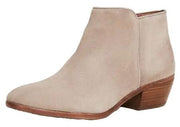 Sam Edelman Petty Putty Suede Rounded Toe Stacked Block Heel Ankle Booties Wide