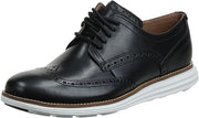 Cole Haan Grand Tour Wing Oxford Black Leather/White Lace Up Cutout Sneakers