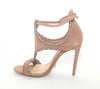 Schutz Acamurcados Saddle Tan Cut Out Ankle Tie Stiletto Heel Dress Sandals