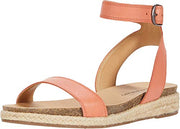 Lucky Brand Garston Coral Espadrille Wedge Flat Ankle Strap Open Toe Sandals